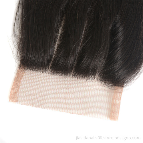 4x4 Swiss Lace Closure Straight 100% Brazilian Human Hair Transparent Lace Closure HD Lace Closure